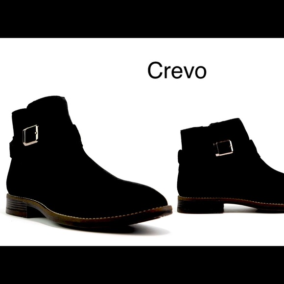 Crevo Mens Ankle boots modern buckle zipper suede main image 4